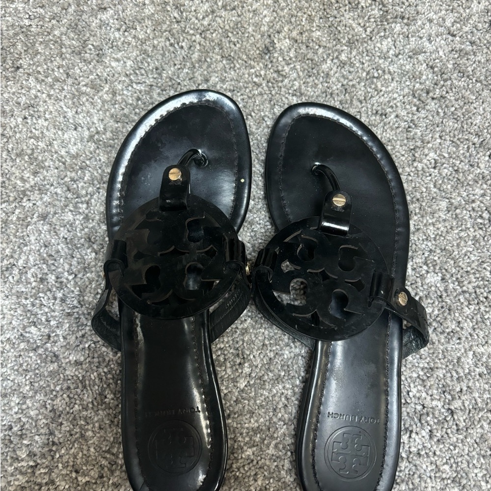Tory Burch Black Logo Sandals